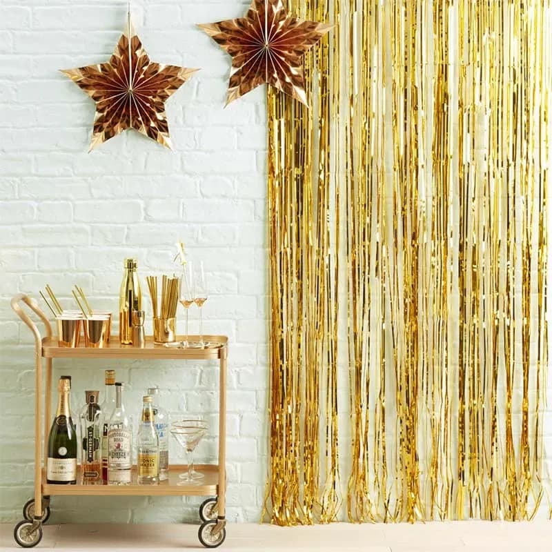 Gold Fringe Curtain