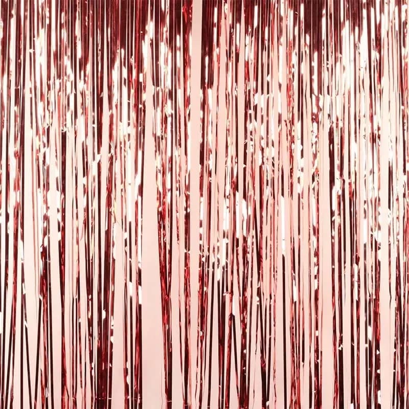 Rose Gold Fringe Curtain