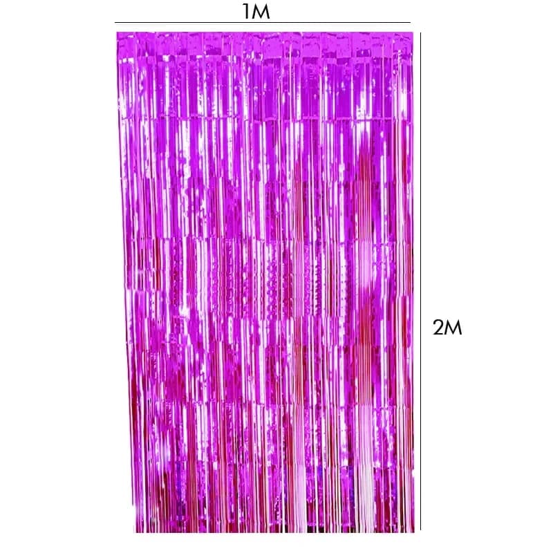 Dark Pink Foil Curtain