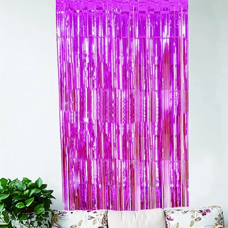 Dark Pink Foil Curtain