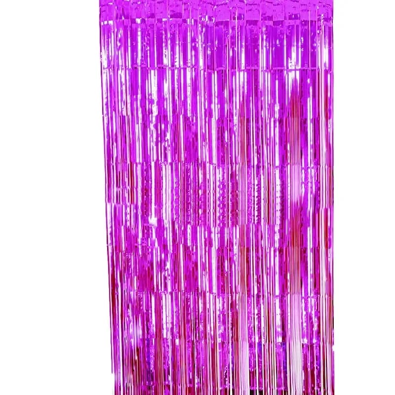 Dark Pink Foil Curtain