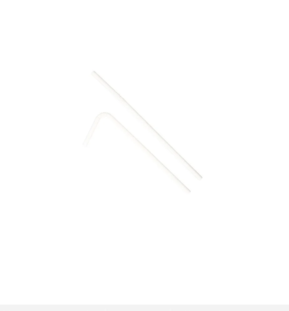 FSC White Bendy Straws (19.7 cm) – Pk 40