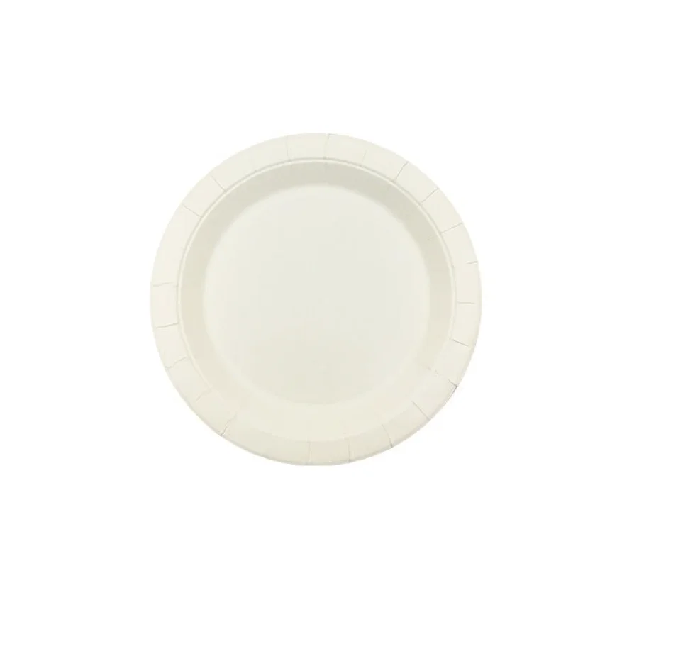 18cm Round White Paper Plates - Pk 15
