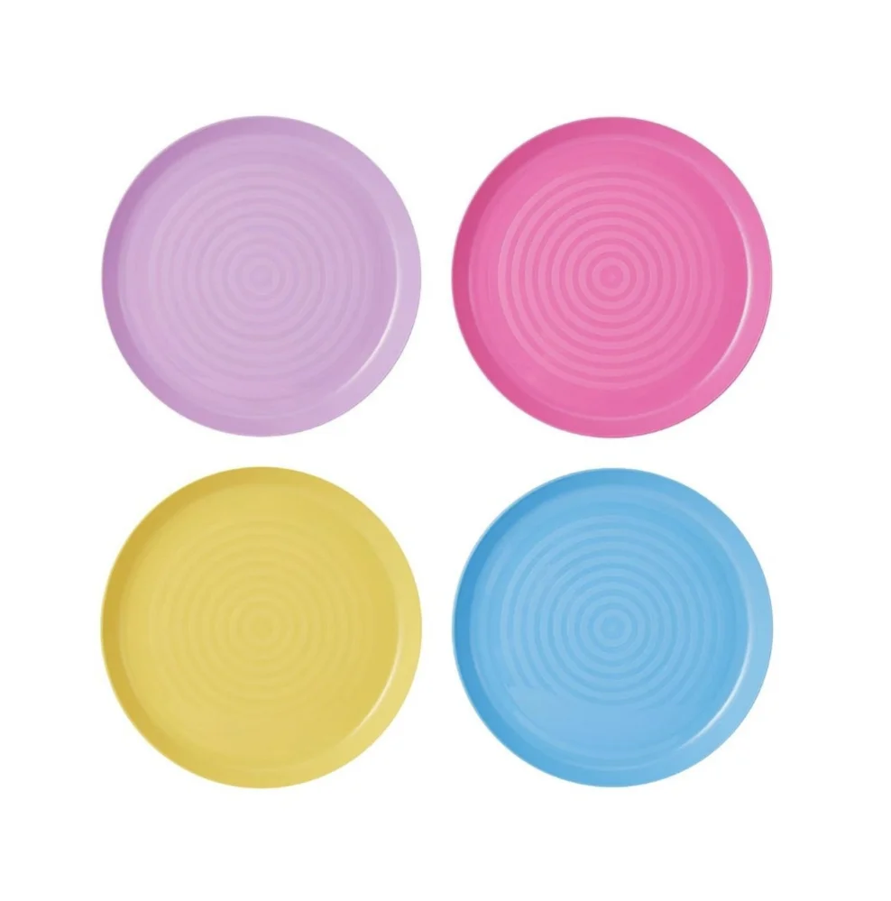 Coloured Plastic Plates (25 cm) – Pk 4