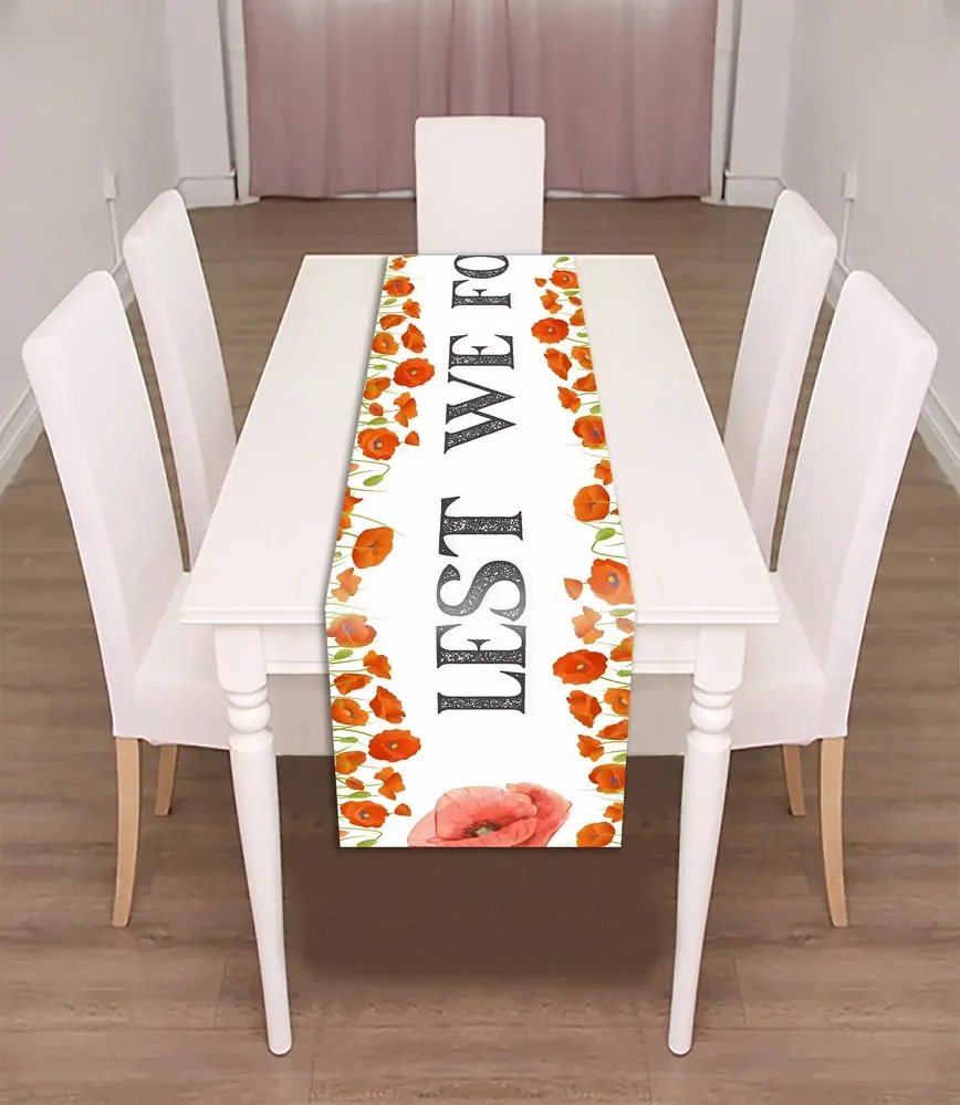 ANZAC Day Table Runner Lest We Forget 183 x 33cm