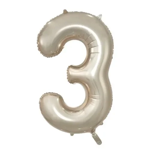 Champagne Number 3 Foil Balloon (86cm)