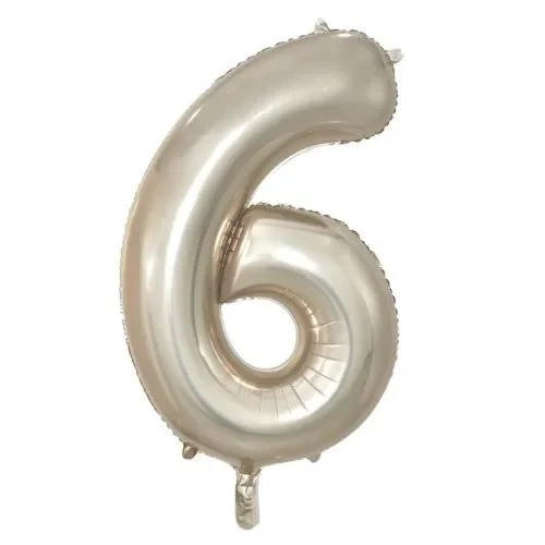Champagne Number 6 Foil Balloon (86cm)