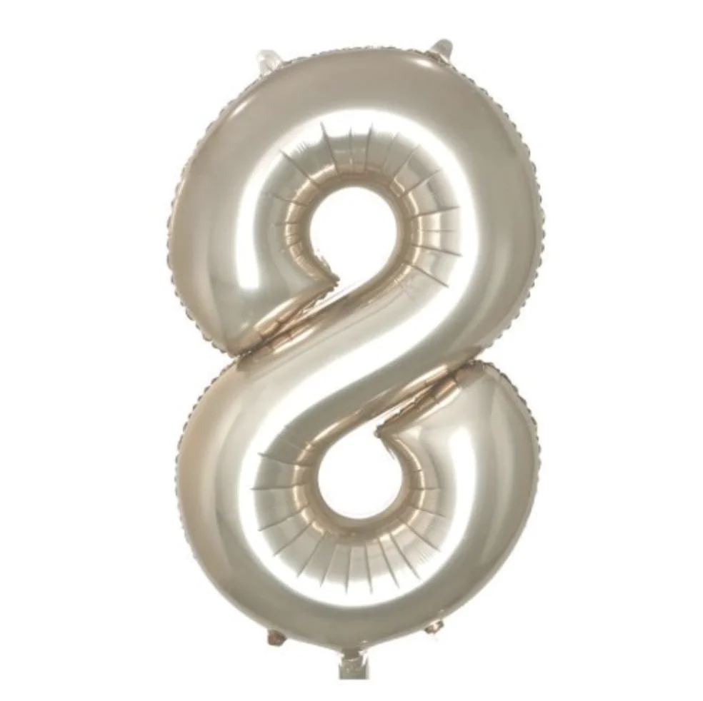Champagne Foil Number 8 Balloon (86 cm)