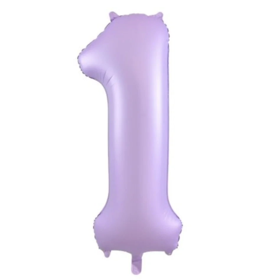 Matt Lilac Number 1 Foil Balloon (86cm)