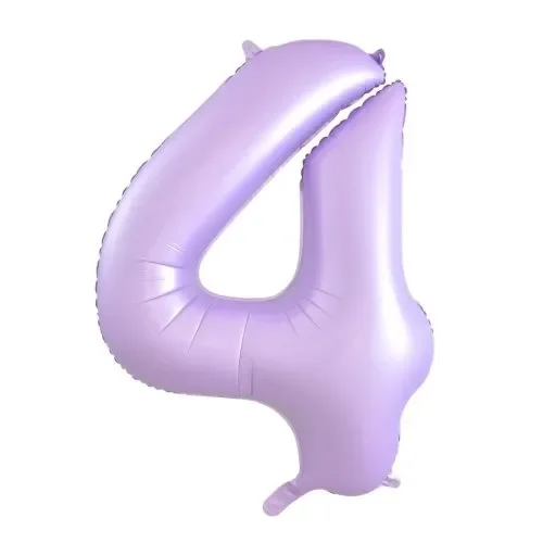 Matt Lilac Number 4 Foil Balloon (86cm)