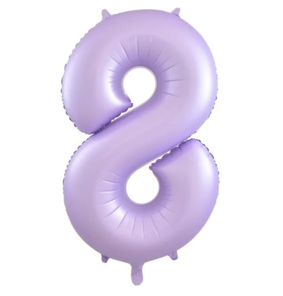 Matt Lilac Number 8 Foil Balloon (86cm)