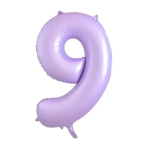Matt Lilac Number 9 Foil Balloon (86cm)
