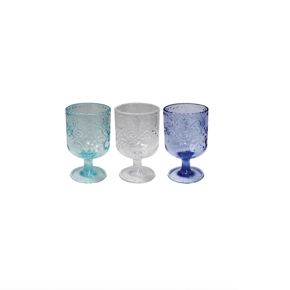 Embossed Reusable Wine Glass 130mL – 1pc