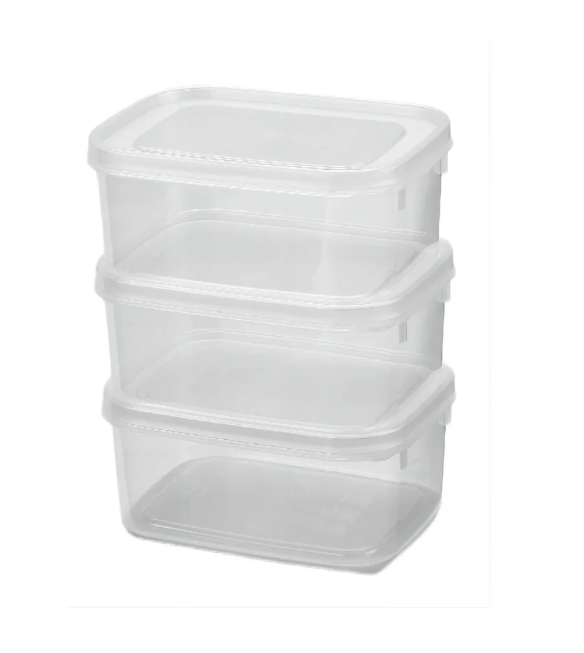 500ml Clear Storage Container - Pk3