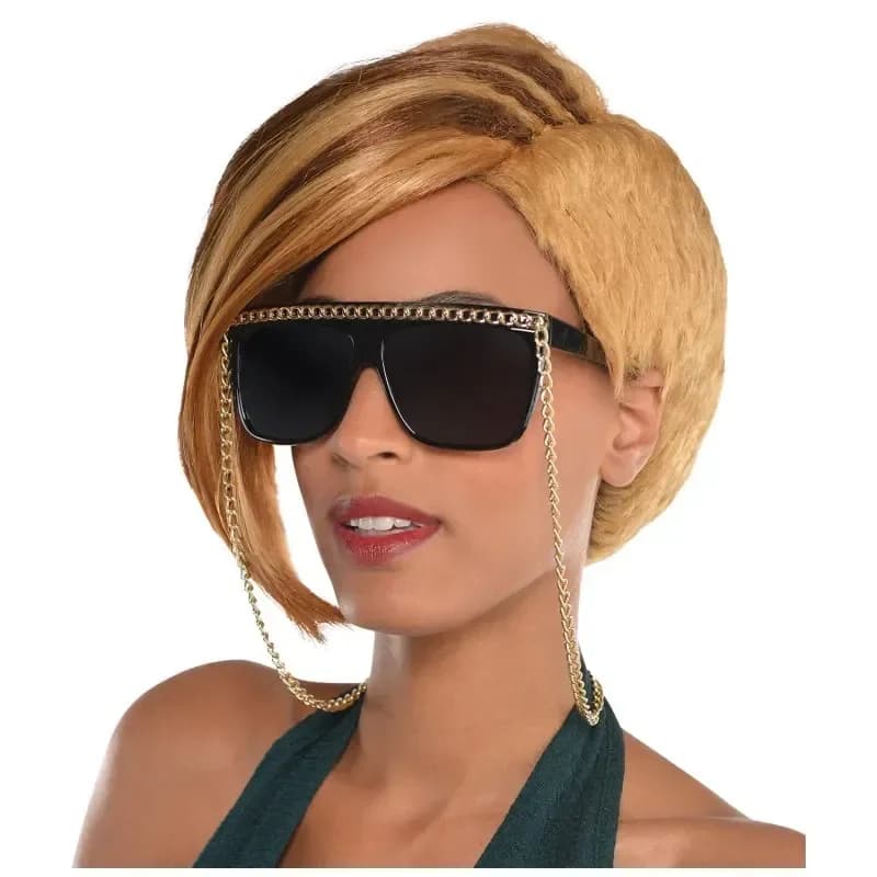 Hip Hop Sunglasses with Gold Chain