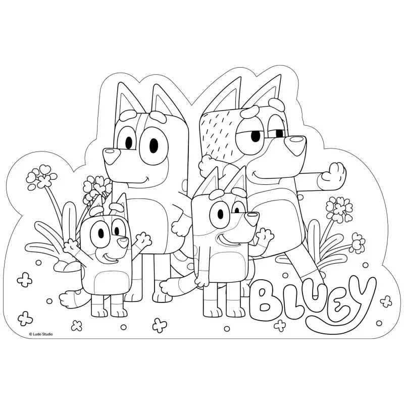 Bluey Colour In Placemat (40x28 cm) - Pk 8