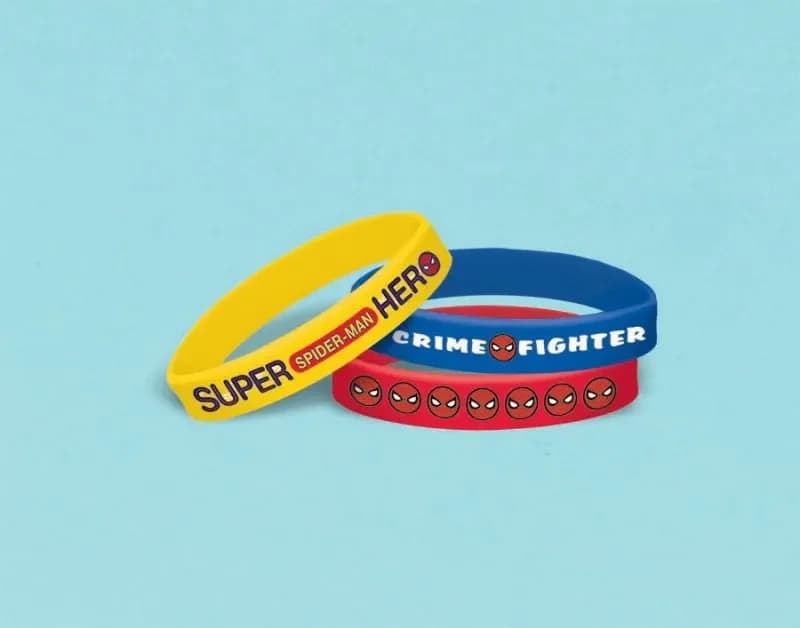 Spider-Man Rubber Bracelets (Pk 6)