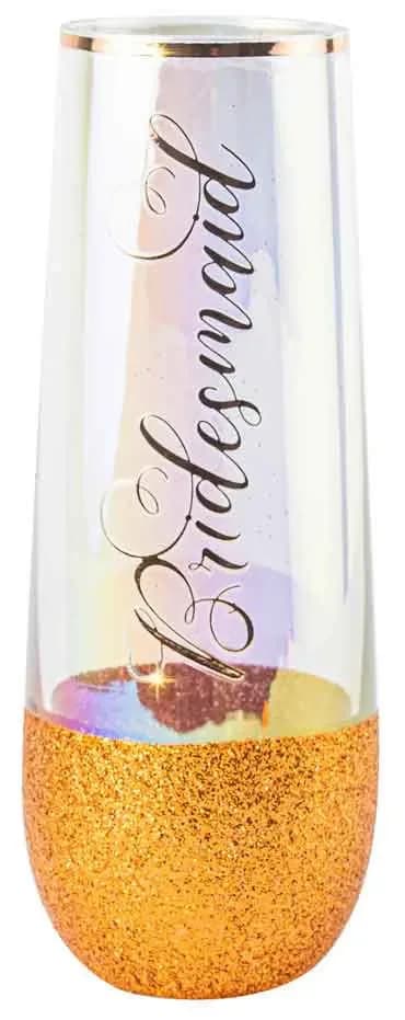 Bridesmaid Stemless Champagne Glass – 21cm