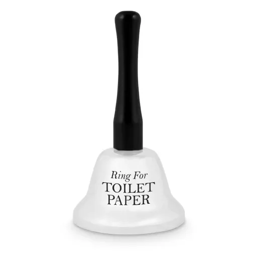 White 'Ring For Toilet Paper' Bell