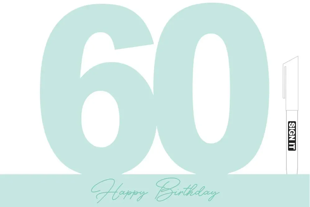60 Minty Green Signature Block (34 x 23cm)