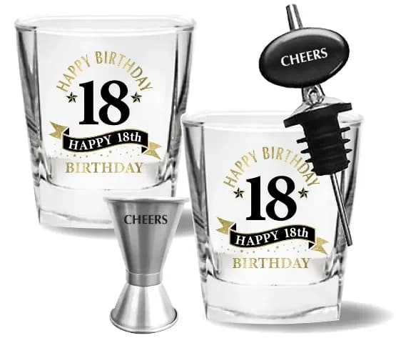 18th Spirit Glass 4-Piece Gift Set