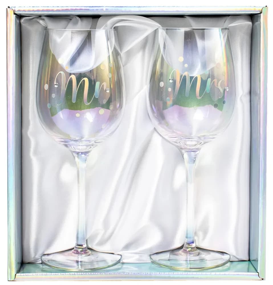 Mr & Mrs Holographic Wine Set