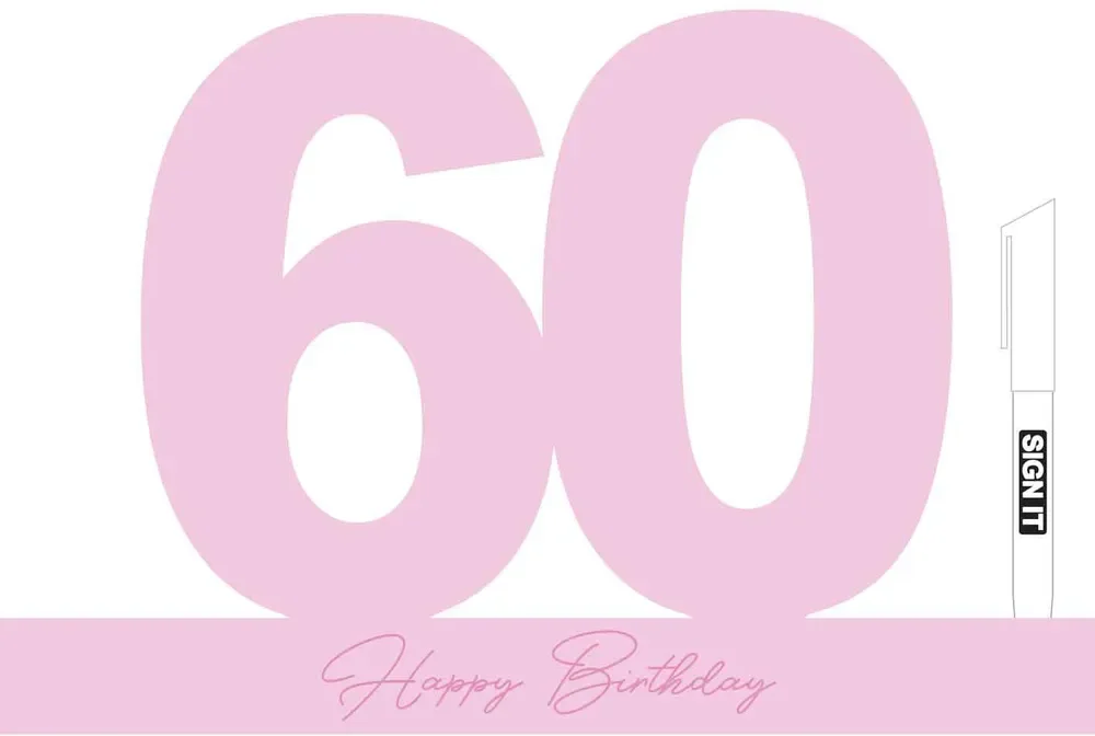 60 Fairy Floss Pink Signature Block