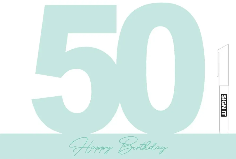50 Minty Green Signature Block