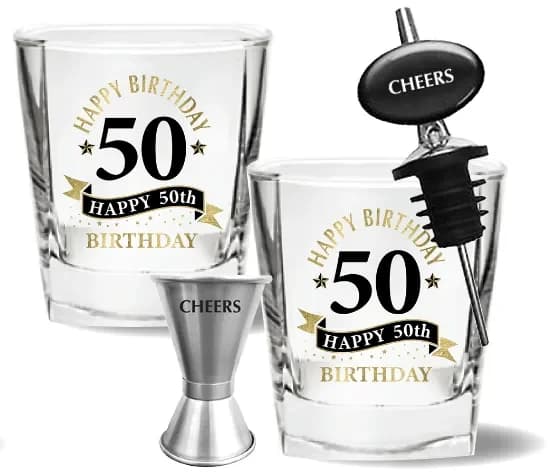 50th Spirit Glass Gift Set – Pk 4