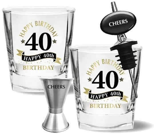 40th Spirit Glass – 4 Piece Gift Set