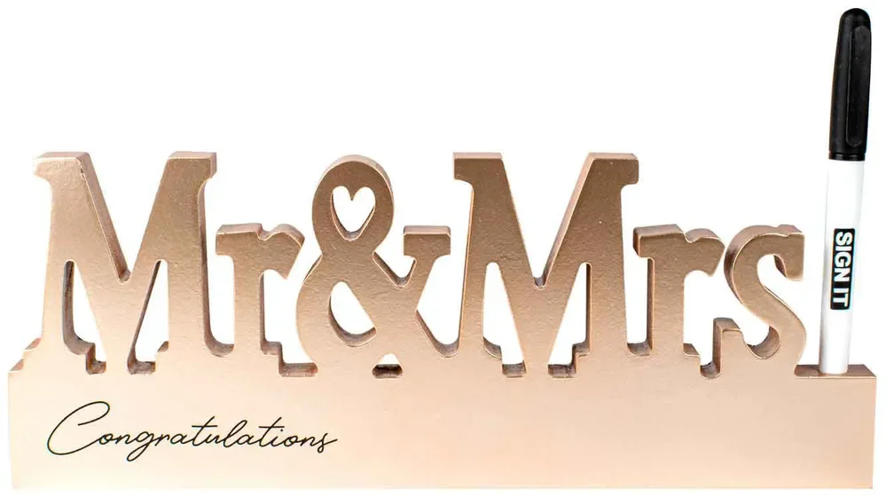 Mr & Mrs Sign –Rose Gold