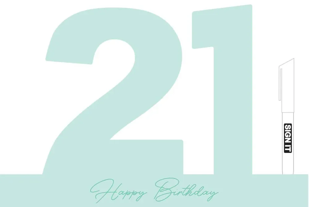 Party Sign –21 Minty Green