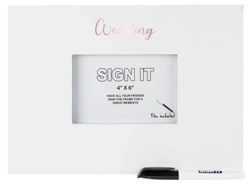 Wedding Signature Frame With Marker