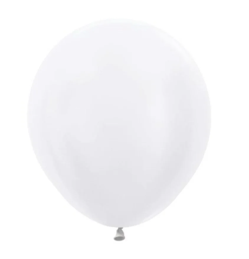 Satin Pearl White Balloon 46cm – Pack 25