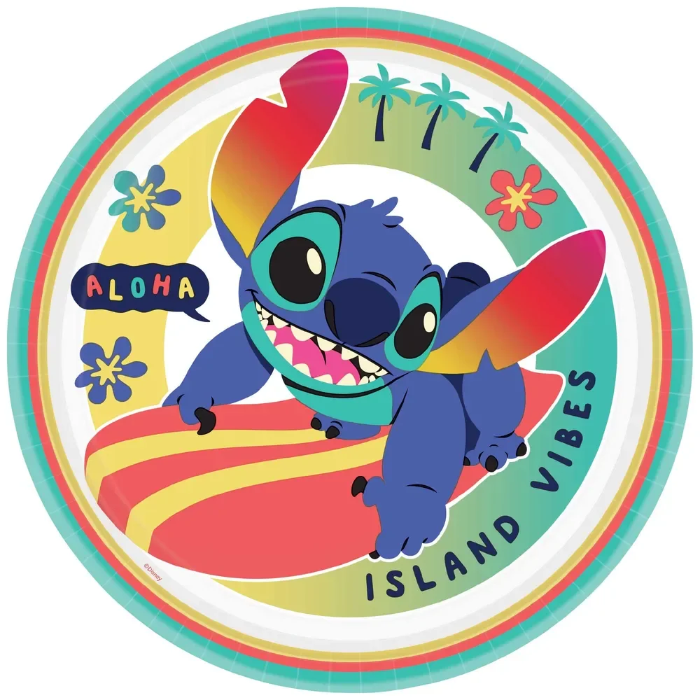 Lilo & Stitch Paper Plates (23cm) - Pk 8