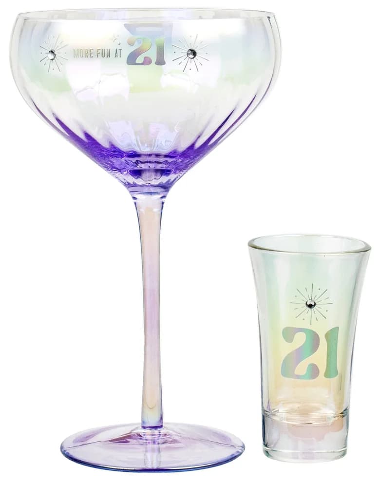 21st Coupe & Shot Glass Set