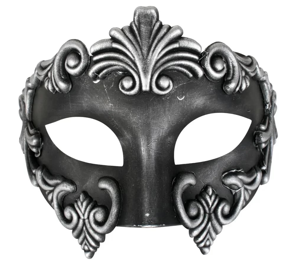 Lorenzo Silver & Black Masquerade Mask