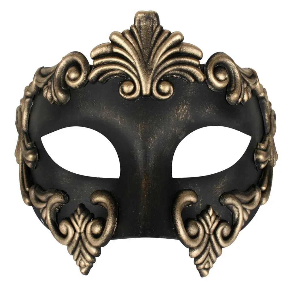 Lorenzo Gold & Black Masquerade Mask