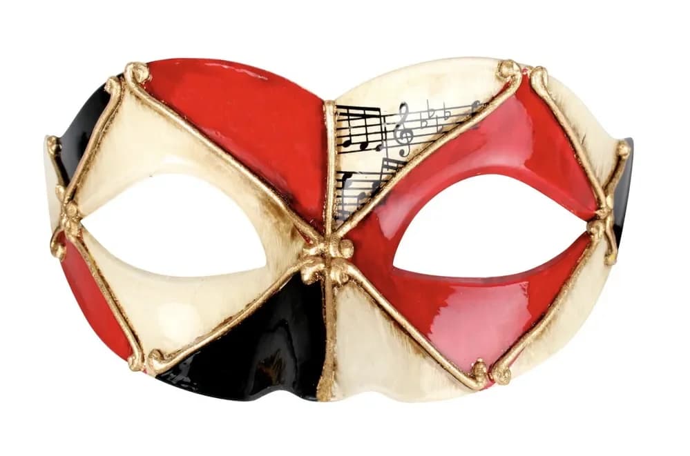 Pietro Red & Black Masquerade Mask