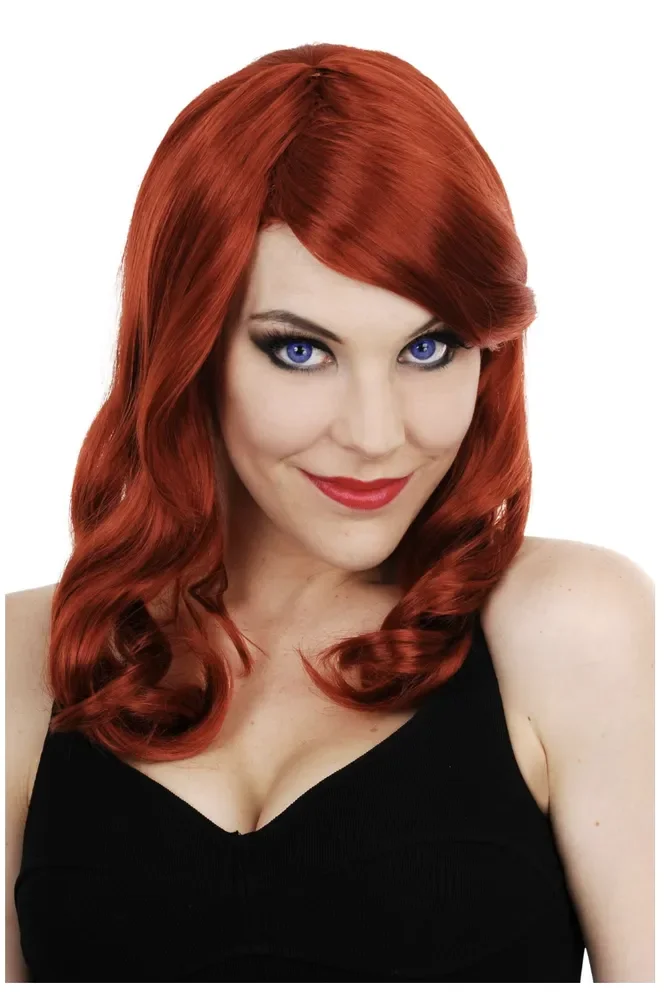 Scarlett Red Wig with Side Fringe