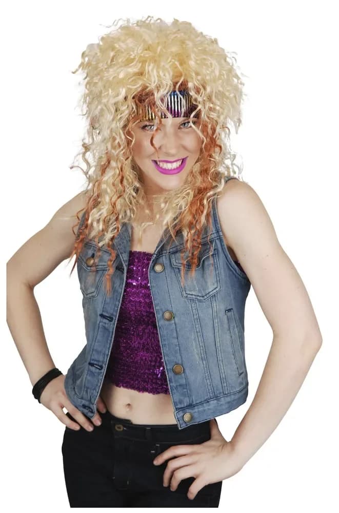 80's Rocker Blonde Wig