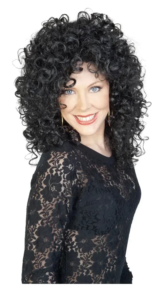 Cher Long Black Wig