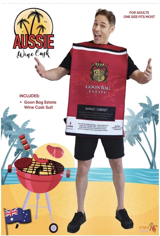 Aussie Wine Cask Costume – Adults
