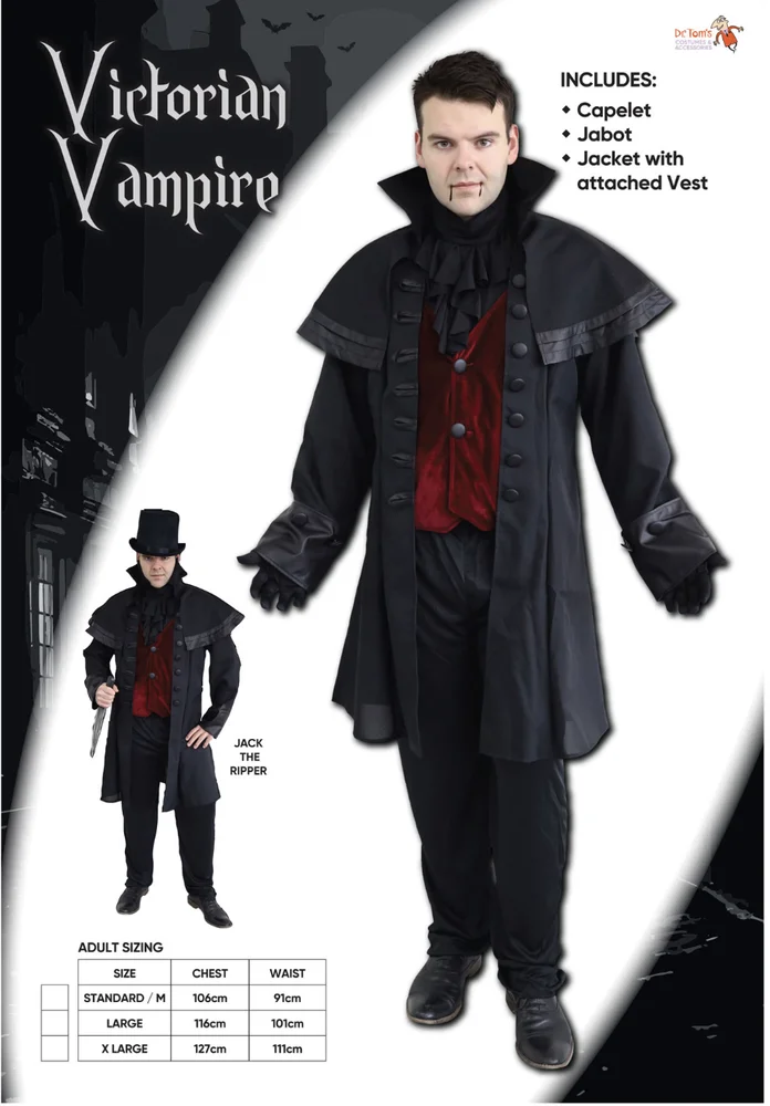 Victorian Vampire Costume – Adults XL