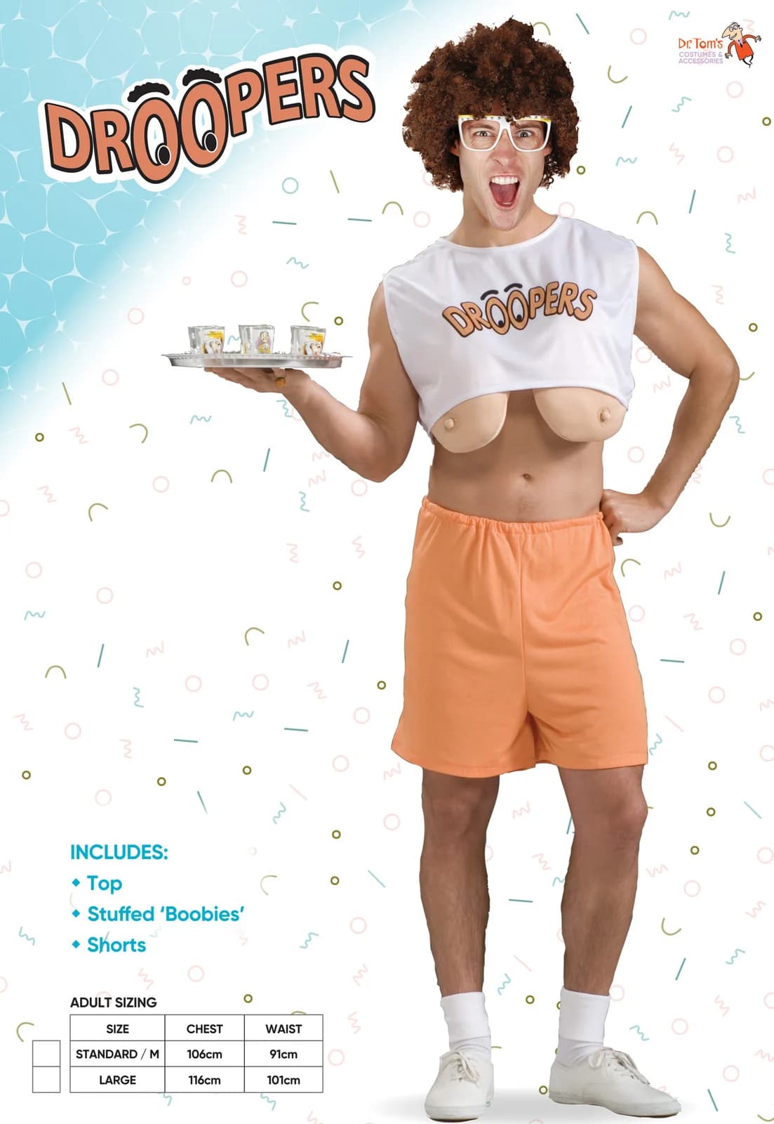 Adults Droopers Top & Shorts Costume, view 2