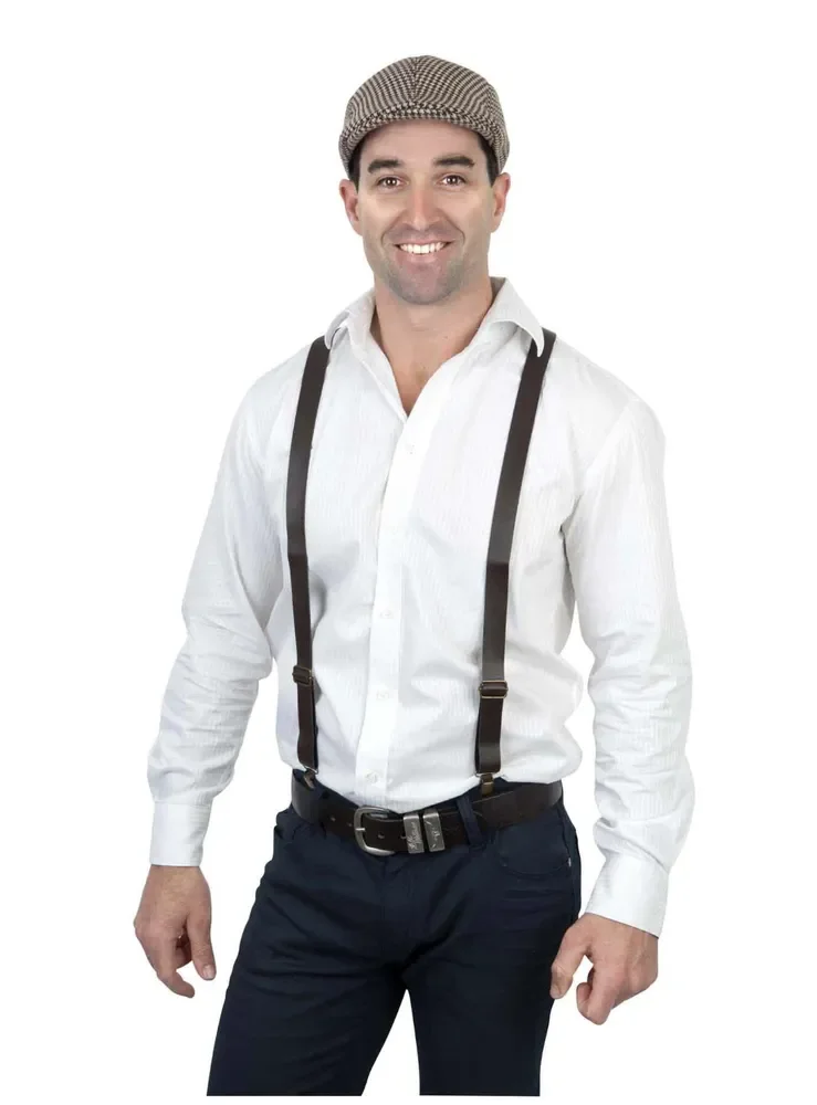 Braces Leather Look Brown – Adults