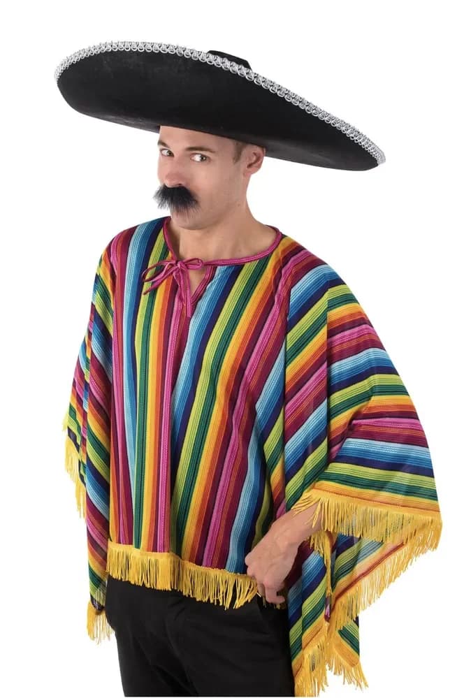 Mexican Poncho – Adults Bright