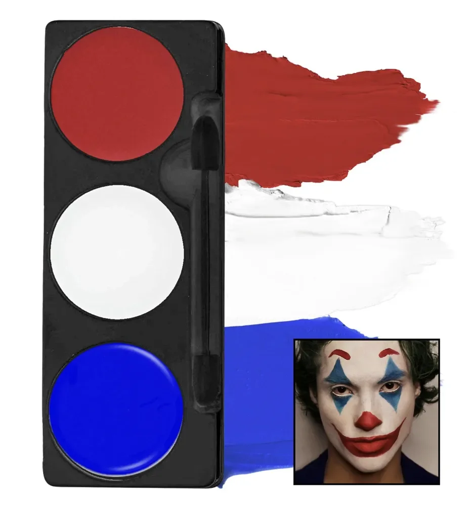 Tri-Colour Make-up Palette - Clown