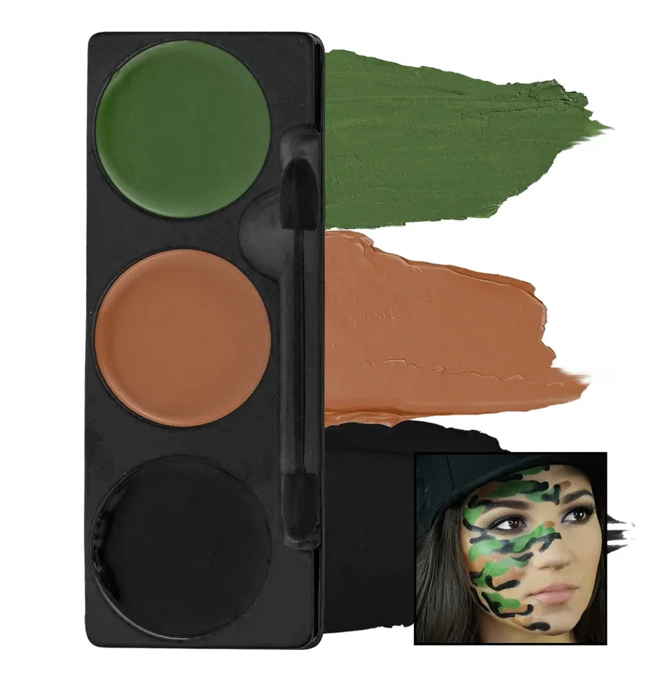 Tri-Colour Make-Up Palette - Camouflage