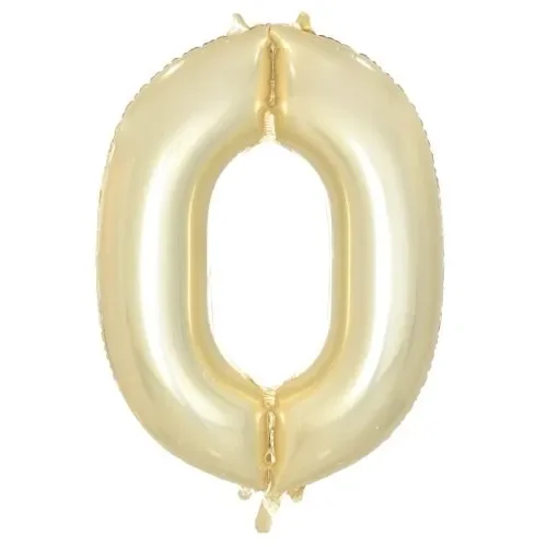 Luxe Gold Number 0 Foil Balloon (86cm)